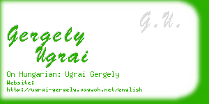 gergely ugrai business card